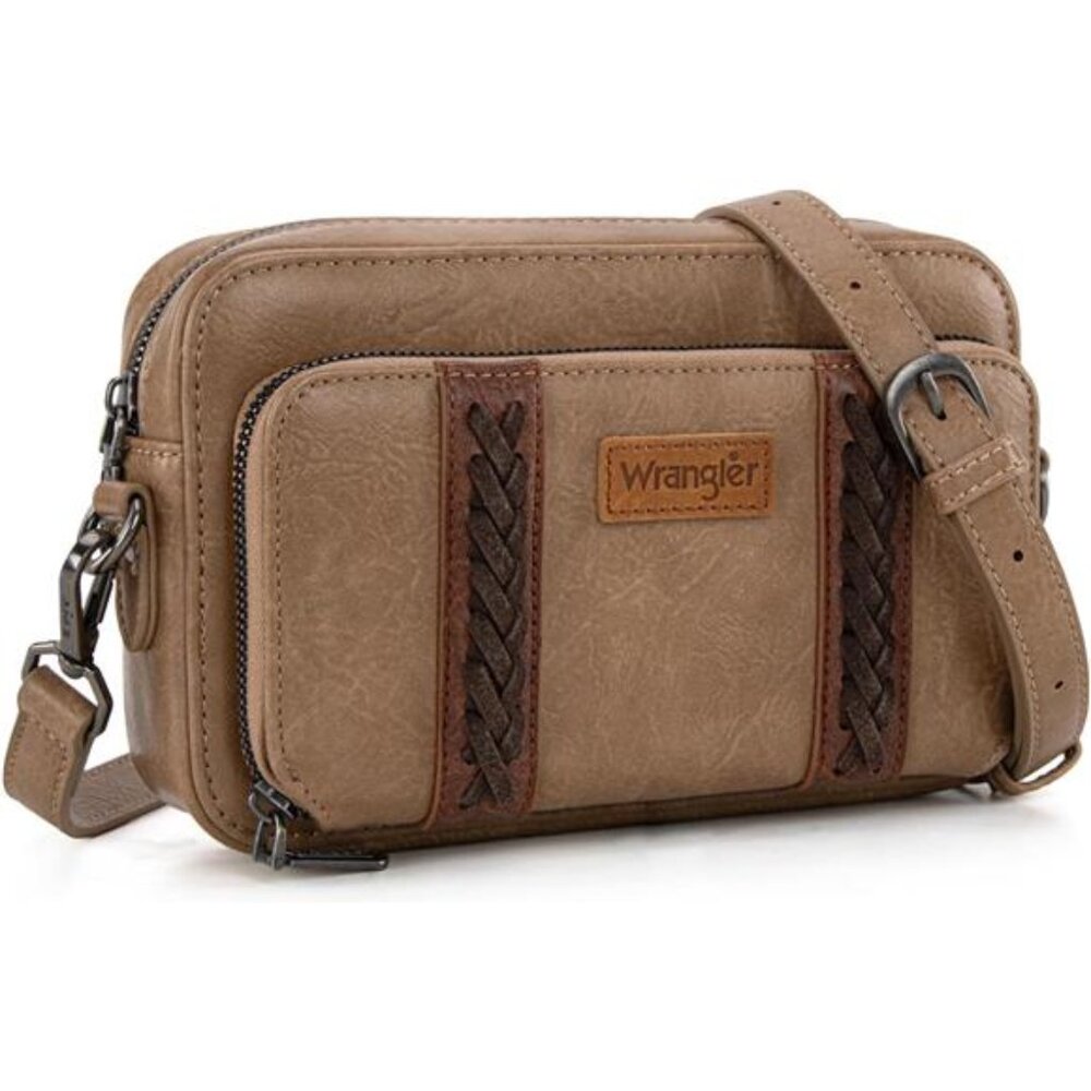 Wrangler Crossbody Bag for Women Shoulder Purse Small Multi Pocket Crossover